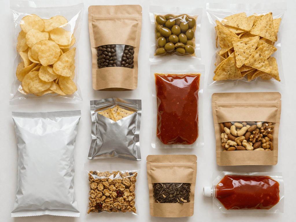 Disposición ordenada de productos empaquetados