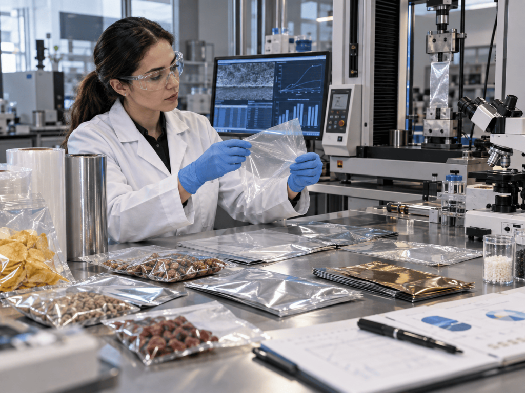 Proceso de creación de empaques flexibles para alimentos